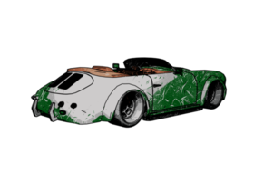 Grunge style classic car png