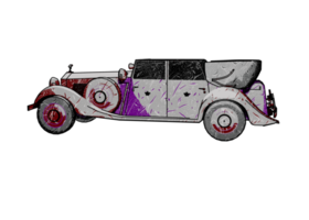 Classic style vintage car png