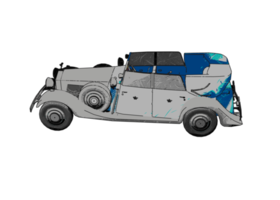 coche de época de estilo clásico png