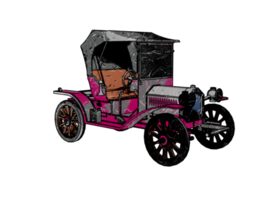 Grunge style classic car png