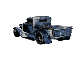 Grunge style classic car png