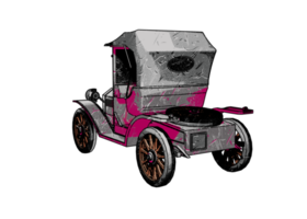 Grunge style classic car png