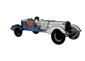 Grunge style classic car png