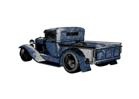 voiture classique de style grunge png