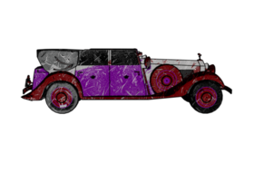 Classic style vintage car png