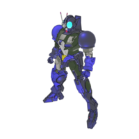 Mecha with defensive combat style png