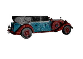 Classic style vintage car png