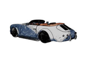 Grunge style classic car png