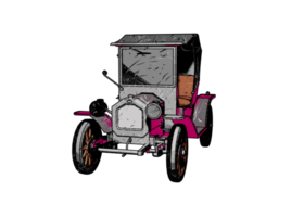 Grunge style classic car png