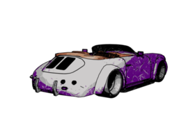 Grunge style classic car png