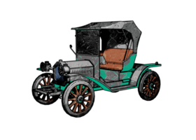 coche clásico de estilo antiguo png