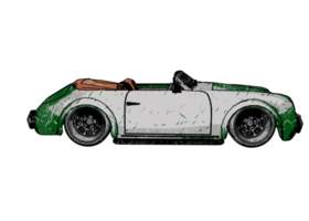 Grunge style classic car png