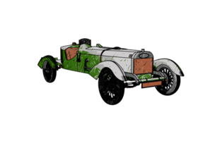 Grunge style classic car png