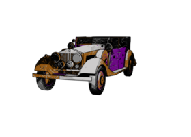 Grunge style classic car png