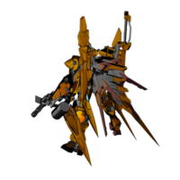 Mecha with defensive combat style png