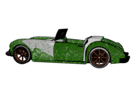 Grunge style classic car png