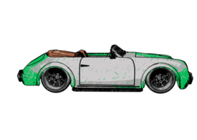 Grunge style classic car png