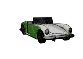 Grunge style classic car png