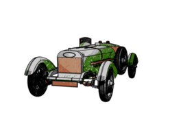 Grunge style classic car png