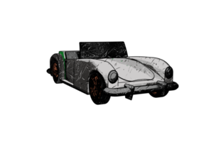 Grunge style classic car png