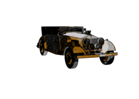 Grunge style classic car png