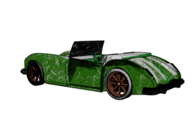 Grunge style classic car png