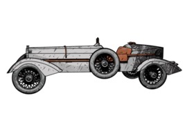 Grunge style classic car png