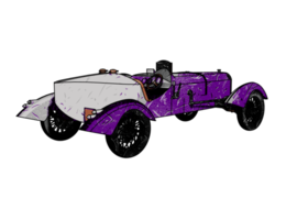 Grunge style classic car png