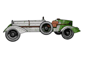 Grunge style classic car png