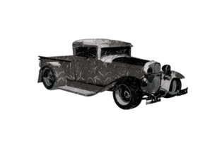 Grunge style classic car png