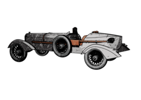 Grunge style classic car png