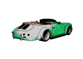 Grunge style classic car png