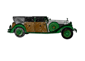 coche clásico de estilo antiguo png