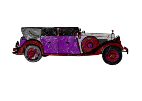 Classic style vintage car png