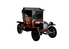 Grunge style classic car png