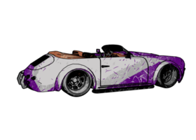 Grunge style classic car png