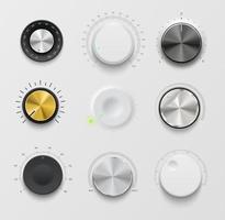 Music and sound volume knob buttons vector