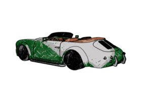 Grunge style classic car png