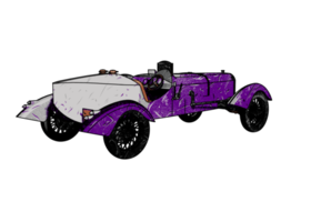 Grunge style classic car png