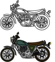 motocicleta para colorear libro vector