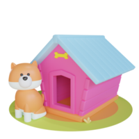 3D Cute Pet dog House png