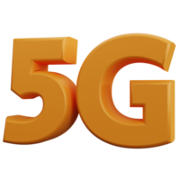 3d rendering 5g network icon isolated png