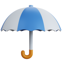 3d renderizado paraguas azul aislado png