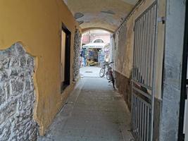 MONTEROSSO AL MARE, ITALY - JUNE, 8 2019 - Pictoresque village of cinque terre italy is full of tourist photo