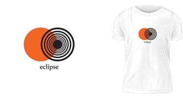 t shirt design concept, eclipse vector