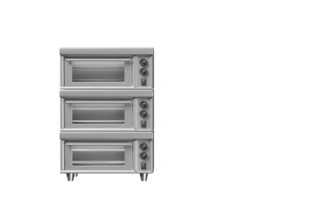 Horno eléctrico 3d para cocina de restaurante aislado. cocina industrial moderna con concepto de equipo, ilustración de renderizado 3d
