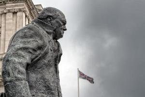 LONDON, ENGLAND - JULY 15 2017 - Churchill statue in london photo