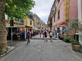 MONTEROSSO AL MARE, ITALY - JUNE, 8 2019 - Pictoresque village of cinque terre italy is full of tourist photo