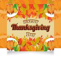 Happy thanksgiving day social media template or banner design. Suitable to use on Happy Thanksgiving day event. vector