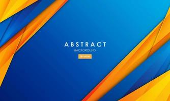 Abstract geometric background blue and yellow modern design vector